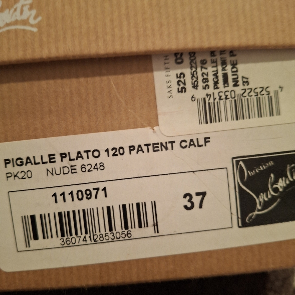 Christian Louboutin Patent Nude (fair skin nude) size 37 - Picture 2 of 14